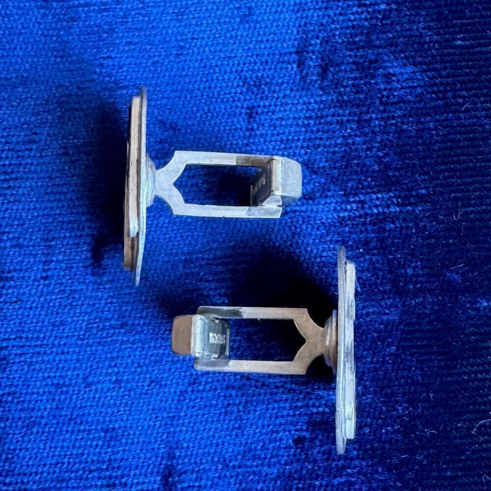 Vintage Mid-Century Sterling Silver Abstract/Postmodern Cufflinks - Picture 6 of 7
